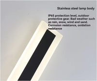 Lumière murale LED linéaire longue, moderne, décorative, étanche IP65, nouvelle conception, pour chambre à coucher, hôtel