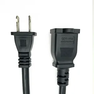 DONGZHANWANG 3FT 5FT 6FT/ Custom Solution Availa Black NEMA 1-15P to 1-15R Heavy Duty US 100FT Extension Cord Cables Socket