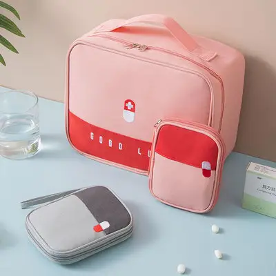 Tas pertolongan pertama kosong perjalanan perlengkapan medis tas obat terisolasi Organizer nyaman Kit keamanan cocok untuk keluarga