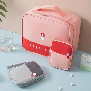 Empty First Aid Bags Travel Medical Supplies Cosmetic Organizer Insulated Medicine Bag Convenient Safety Kit Suit for Family