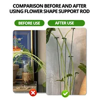 Mise à niveau de tige de support de fleur à tige unique pour plante Piquets de jardin pour cage à anneau Support de plante Pots de fleurs durables Jardinières