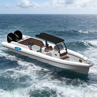 Bote RIB de Lujo de 10.5m con Diseño Italiano, Bote Neumático de Aluminio de 35 pies con Casco Escalonado, Rápido, para Patrullaje, Turismo