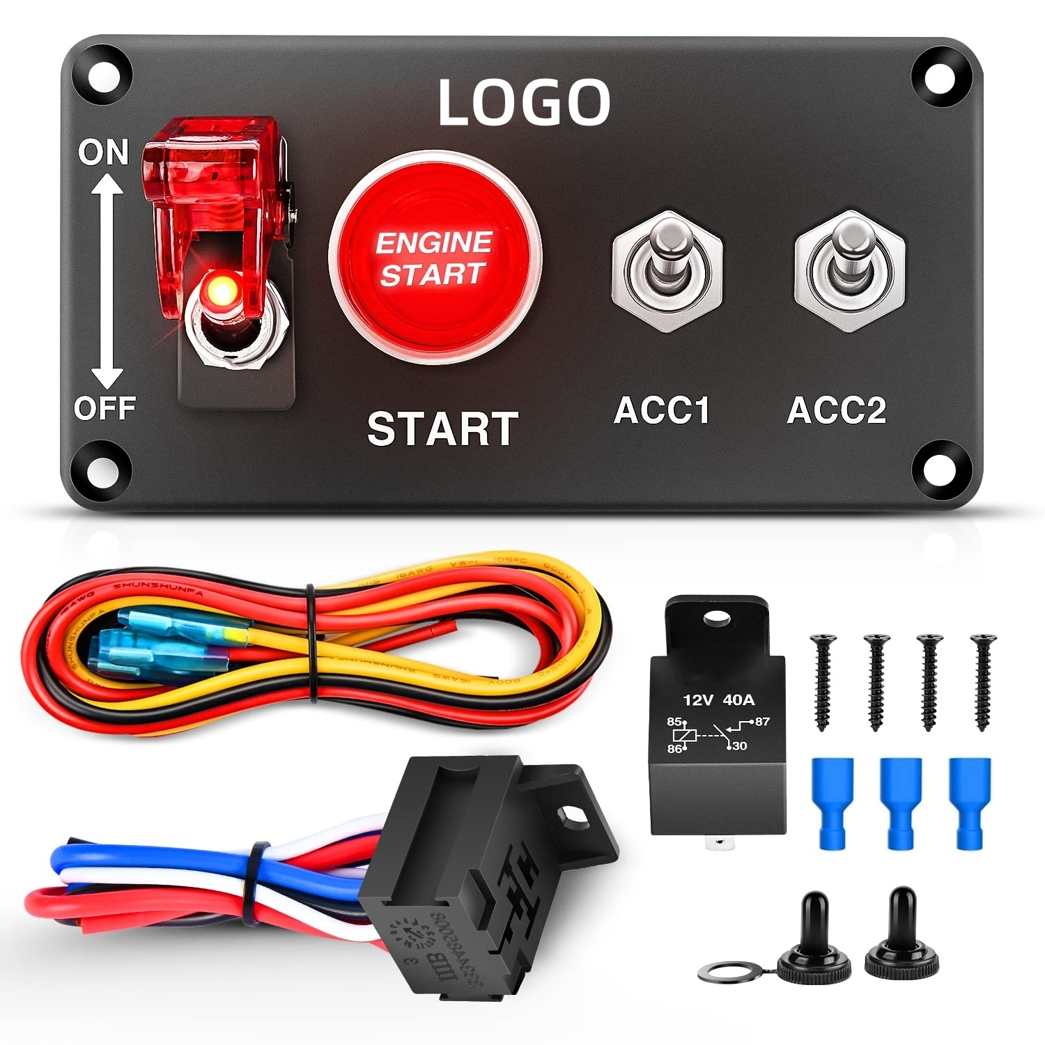 AERZETIX Contacteur De Feux Stop - 2 Pins - Compatible OE 4534.11, 4534.21, 4534.35, 4534.51, 4534.52, 9619403780, 9653868380