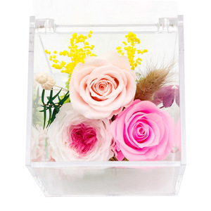 Nuevo Regalo para el Día de San Valentín y el Día de la Madre 2026: Rosa Real en Caja de Acrílico Transparente con Tapa Abatible, Regalo de Flor Eterna - Product Image 3