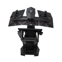 EASECOMFY T2 THRONE - Chaise de travail inclinable - Poste de travail pour ordinateur - Cockpit pour 3 moniteurs - Chaise zéro gravité