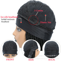 Perruque bandeau pour femmes noires, perruque synthétique haute température Goddess Faux Locs avec pointes bouclées, perruque bandeau tressée africaine
