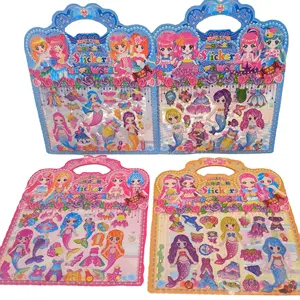 Stampa personalizzata Dress up Princess Girly Stickers adesivi gonfi 3D Kawaii estetica Decor Cartoon Foam Sticker Sheet