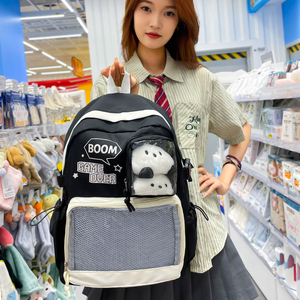 Large Capacity Women's <b>Japanese</b> Style <b>School</b> Backpack Transparent Trending Travel <b>Bag</b> for Junior High Students - Product Image 3