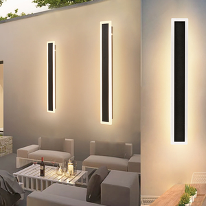 Hiện Đại 3000K Trắng Ấm Dẫn Đèn Tường IP65 Không Thấm Nước Nhôm Cơ Sở Tuyến Tính Dải Vườn Sconce Cho Ngoài Trời Bên Ngoài - Product Image 4