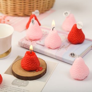 Bougie parfumée à la fraise Angju, cire de soja, forme solide, 4-12 heures, décoration d'intérieur, cadeau - Product Image 1