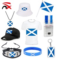 2026 Schottland Fußball-Fan-Flaggen-Sets T-Shirts Haarband Mützen Silikon-Armband Brillen Schlüsselanhänger Sport-Feier-Set