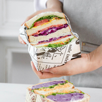 Feuilles de papier alimentaire enduites de PE, imprimées sur mesure, résistantes à la graisse, pour emballer les biscuits, les sandwichs, les hamburgers