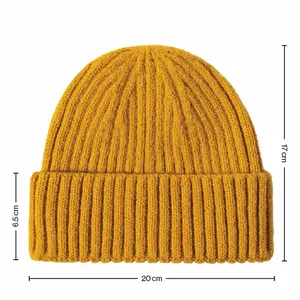 Topi rajut wanita dan pria, Beanie hangat kasual Logo kustom Harian musim dingin