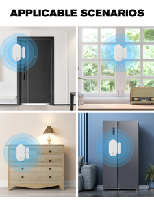 Cảm biến báo động cửa từ tính không dây SOS, chống trộm, màu trắng, âm lượng 130dB - Product Image 5