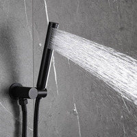 Kaliteli fırçalanmış altın banyo duş musluk kitleri yağmur kontrolü ile gizli filigran karıştırıcı duş musluğu kafa duş