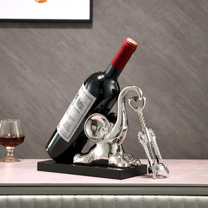 Estante de vino de elefante de lujo con luz moderna, adorno de resina para el hogar, Enfriador de vino, aparador, soporte para botella de vino, decoración - Product Image 1