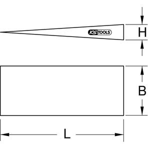 KS TOOLS BRONZEplus Cuña de brida 105x19x13mm - Product Image 2