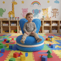 Tabouret enfant moderne et portable avec dossier rotatif à 360 degrés en forme de lapin, idéal pour le salon, la chambre d'enfant et la maternelle