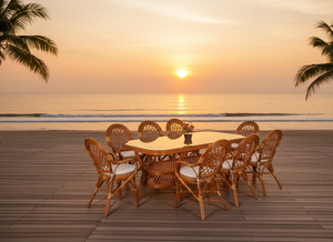 Juego de Comedor de Ratán Moderno JAVA para Uso Comercial en Hoteles y Restaurantes, Muebles de Restaurante, Mesa Larga No Plegable para Interiores/Exteriores - Product Image 5