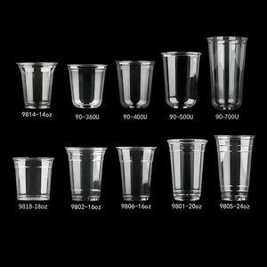 Vaso de plástico desechable con logotipo personalizado impreso con tapas 10 12 <span class=keywords><strong>16</strong></span> 24 Oz fondo redondo en forma de U PET para bebidas heladas - Product Image 5