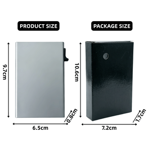 <span class=keywords><strong>Porte</strong></span>-cartes escamotable en <span class=keywords><strong>aluminium</strong></span>, fin et minimaliste, en métal, pour hommes, avec logo personnalisé, vente en gros – Meilleure vente - Product Image 6