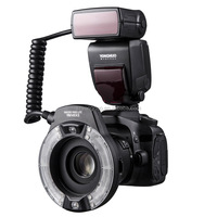 Para YONGNUO YN14EX YN14EXII Ring Light Flash para Canon o para cámaras Sony Marco Flash Lights para fotografía mejorada