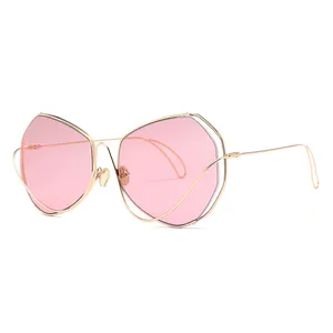 New Gafas De Sol With Irregular Curved Metal Structure Women'S Unique Stylish Sunglass Luxury Sunglasses Supplier