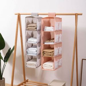 Hanging Closet Organizers and <b>Storage</b> 5-Shelf Closet Hanging <b>Storage</b> Shelves Clothes Organizer - Product Image 3