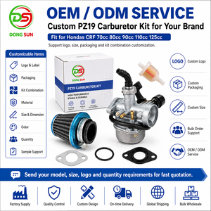 Kit de carburateur PZ19 adapté aux Honda <span class=keywords><strong>CRF</strong></span> 70cc 80cc <span class=keywords><strong>90cc</strong></span> 110cc 125cc, ensemble de filtre à air et filtre à carburant de 35 mm - Product Image 5