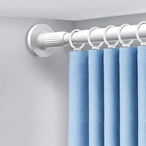 Tringles à rideaux extensibles modernes, <span class=keywords><strong>tringle</strong></span> à rideau de douche d'angle, <span class=keywords><strong>sans</strong></span> <span class=keywords><strong>perçage</strong></span>, <span class=keywords><strong>tringle</strong></span> à rideau à ressort de luxe <span class=keywords><strong>pour</strong></span> <span class=keywords><strong>baie</strong></span> <span class=keywords><strong>vitrée</strong></span> - Product Image 2