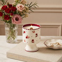 Bougie parfumée à mèche en bois longue durée pour la décoration intérieure, idéale pour la Saint-Valentin et la fête des Mères