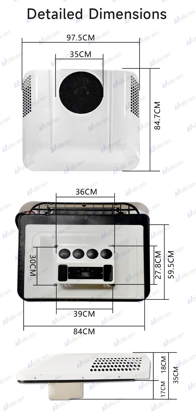 Wholesale Roof 12v 24v Semi Vehicle Air Conditioner Split Ambulance Roof  Mounted Air Conditioner Overhead Air Conditioner RV