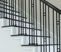 Décorations d'extérieur et d'intérieur de haute qualité, balustres carrés creux modernes, rampes d'escalier en fer forgé pour appartement