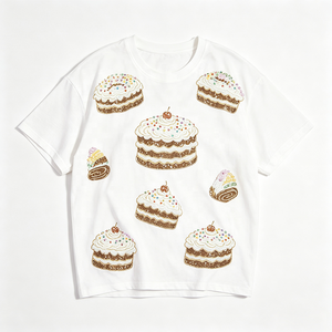 T-Shirt <span class=keywords><strong>con</strong></span> <span class=keywords><strong>Paillettes</strong></span> Personalizzata di Alta Qualità, Ecologica, <span class=keywords><strong>con</strong></span> Logo, T-Shirt Decorata <span class=keywords><strong>con</strong></span> Perline per Donne, T-Shirt <span class=keywords><strong>con</strong></span> <span class=keywords><strong>Paillettes</strong></span> per Mardi Gras King Cake - Product Image 3