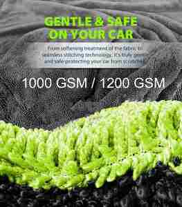 Serviette de nettoyage automobile en microfibre épaisse, séchage rapide, non tissée, double face, fil torsadé, super absorbante, sans rayures, pour SUV pleine grandeur - Product Image 2