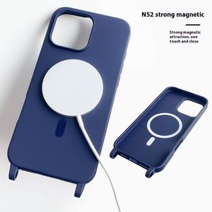 Étui de téléphone magnétique 16 Pro avec cordon pour <span class=keywords><strong>iPhone</strong></span> 14 13 et 15, matériau TPU, étui magnétique mat - Product Image 3