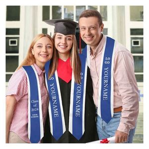 Customized College Graduation Stole Sash Cord Class of 2025 2026 with Predesigned Layout - Product Image 5