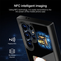 Lien de demande pour un étui intelligent pour téléphone portable avec écran E Ink NFC de luxe pour Samsung S25 ultra S24 Plus S23