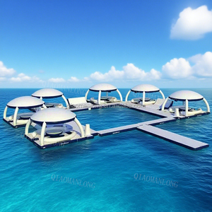 Île de plate-forme flottante d'eau <span class=keywords><strong>gonflable</strong></span> de haute qualité de 20cm d'épaisseur multi-personnes pour le yacht, loisirs aquatiques - Product Image 5