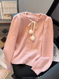 Suéter de Punto con Cuello Medio Alto y Encaje para <span class=keywords><strong>Mujer</strong></span>, Estilo Elegante, para Usar por Dentro y por Fuera, con Mangas Acampanadas, para Otoño e Invierno - Product Image 4