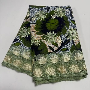 Wax African Cotton Fabric With <strong>Embroidery</strong> Laces African With <strong>Embroidery</strong> Lace <strong>Material</strong> Sewing French Lace Fabric for Dress - Product Image 6