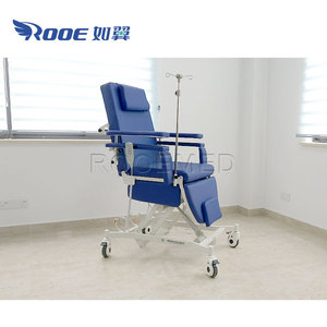 Hastane mobilyası çok fonksiyonlu elektrikli uzaktan kumanda phlebotomy kan örnek toplama sandalye ile çift kol dayama - Product Image 5