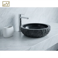 Évier rond en granit noir absolu KINGS-WING, taille 43*43*13 cm, haute qualité, livraison rapide, modèle D31