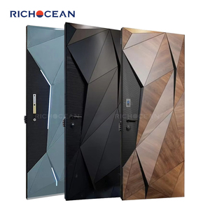Puerta de Entrada Pivotante de Aluminio con Tallado 3D de Lujo Richocean Villa, Puerta Exterior de Seguridad Turca con Cerradura Inteligente - Product Image 2