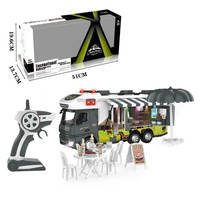 Camion Remorque Camping-Car RC 2.4G à Tête Courte, Ouverture de Portes, Sons Simulés, Prêt à Rouler (RTR), Utilisation Intérieure/Extérieure, Vente Directe Usine