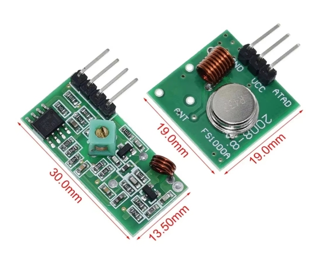 433MHz/315MHz RF Transmitter Receiver Module Link Kit Used for ARM/MCU WL DIY Wireless Remote Control