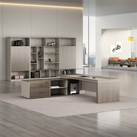 PDG luxe moderne en forme de L bureau de direction patron mobilier de bureau en bois bureau du directeur élégant mobilier de bureau de direction
