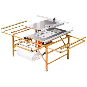 Saw Table with Electric Lifting Dust-free double Saw machine Wood Processing Double Invisible Sliding Saw Table