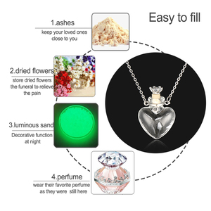 Pendentif Collier Goutte d'Eau Cœur en Agate Cristalline Ouvrable pour Huile Essentielle, Bijou Commémoratif Parfumé, Flacon Tendance en Émail - Product Image 6