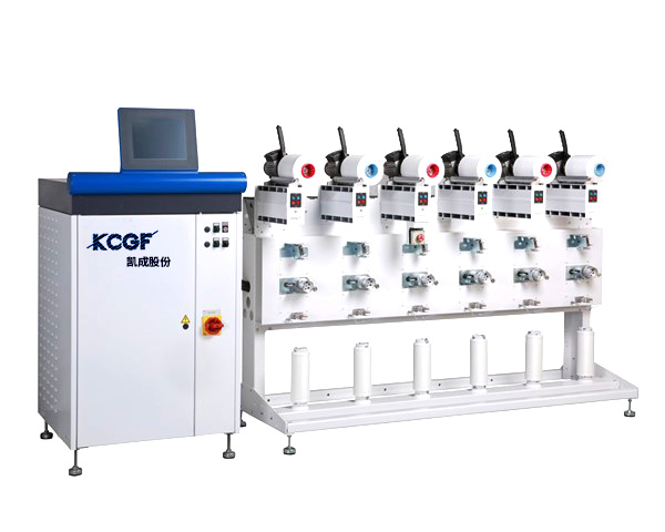 Интеллектуальная электронная направляющая для пряжи KC212 может использоваться для удвоения пряжи после добавления нескольких устройств для обмотки